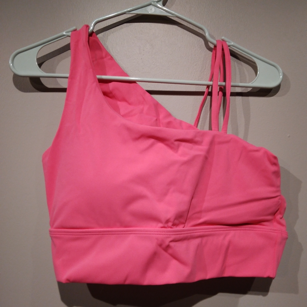 ESPRLIA Women Longline Padded Sports Bra Pink Large